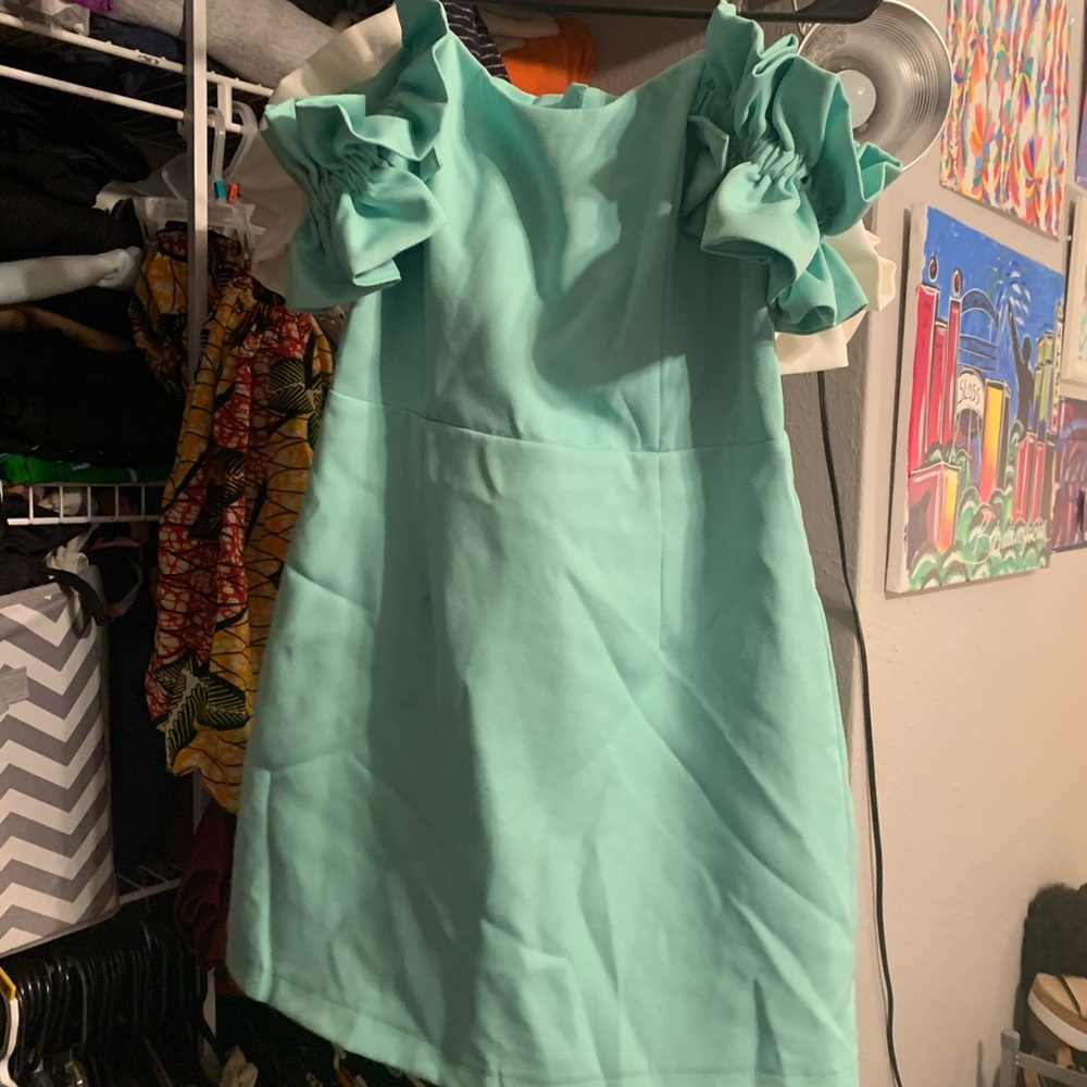 Teal dress!